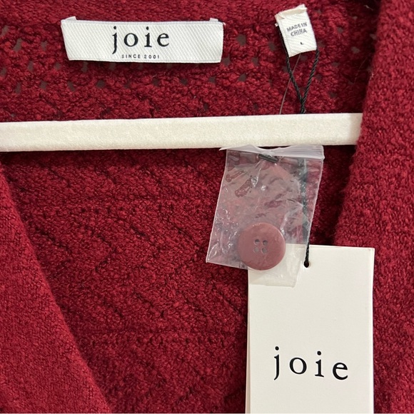 Joie Brea Cardigan in Russet Brown (looks maroon to me) Size L (NWT) - Picture 5 of 12